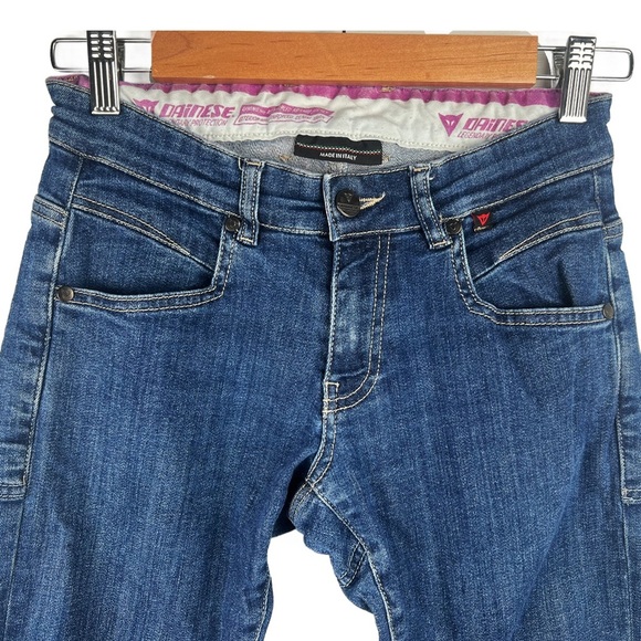 Women's Skinny Motorcycle Jeans in Blue - Picture 3 of 6